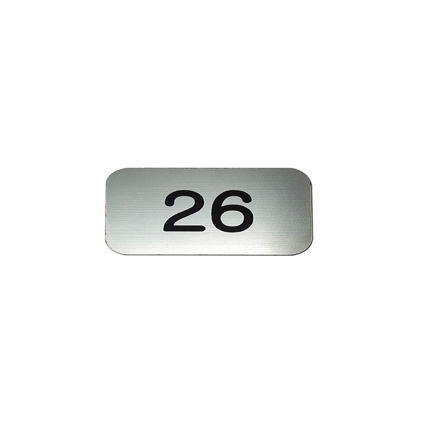 Numbered Plaque – 20mmH x 40mmW