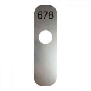 Numbered Plaque with Padlock Protection – 140mmH x 40mmW