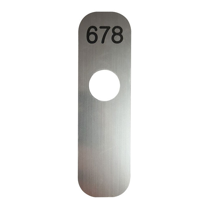 Numbered Plaque with Padlock Protection – 140mmH x 40mmW